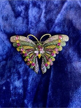 Multicolored Butterfly Brooch